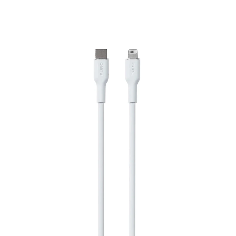 PURO Soft USB-C til Lightning Kabel 1.5m – Hvit v:3973730 PURO Soft USB-C til Lightning Kabel 1.5m – Hvit v:3973730