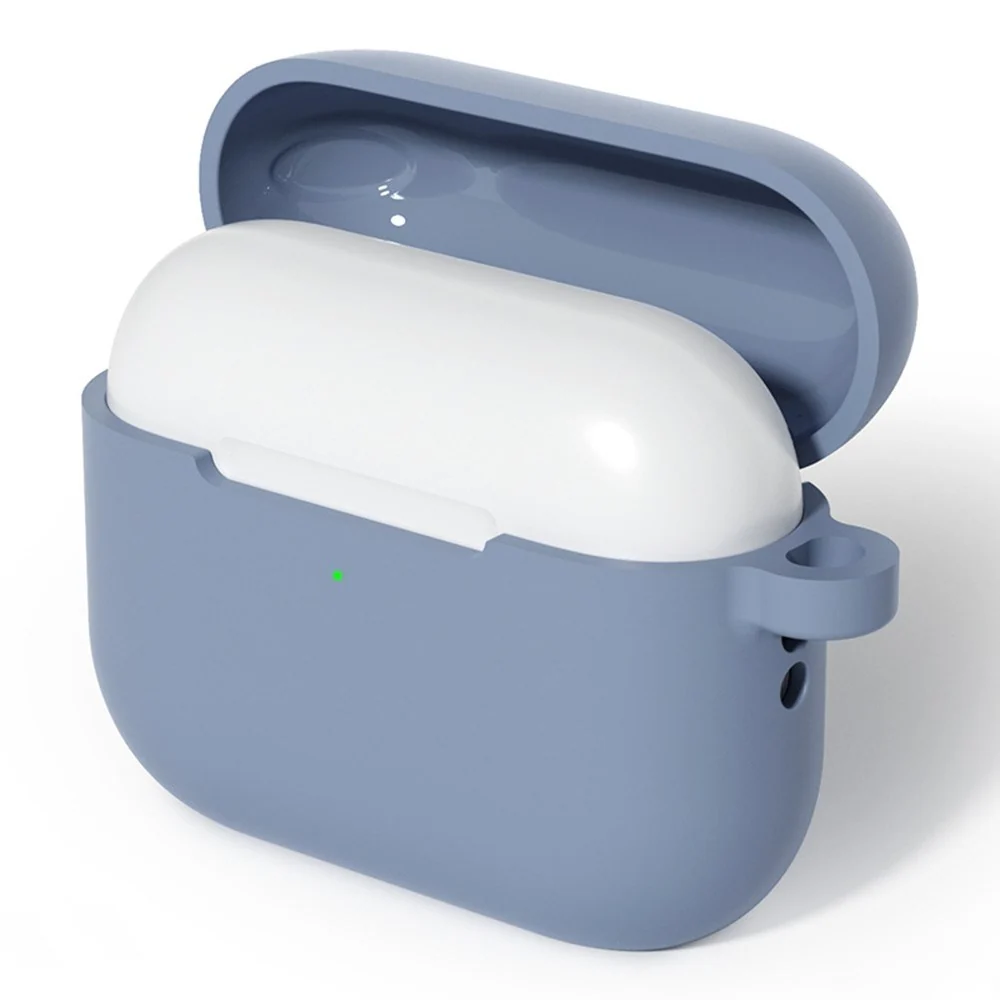 Apple AirPods Pro (3. gen.) Silikon Deksel med Karabinkrok – Blågrå v:4665425 Apple AirPods Pro (3. gen.) Silikon Deksel med Karabinkrok – Blågrå v:4665425