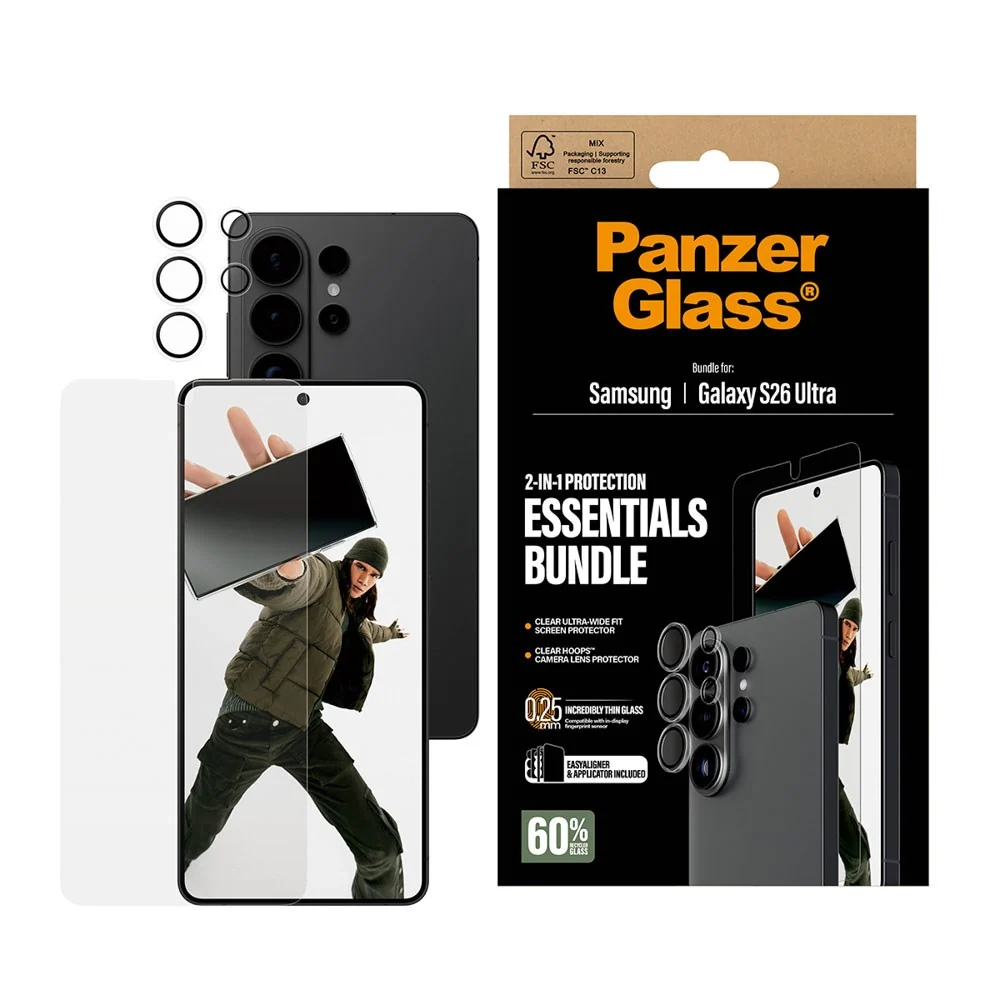 Samsung Galaxy S26 Ultra PanzerGlass Hoops 2-in-1 Bundle med EasyAlign v:2292209