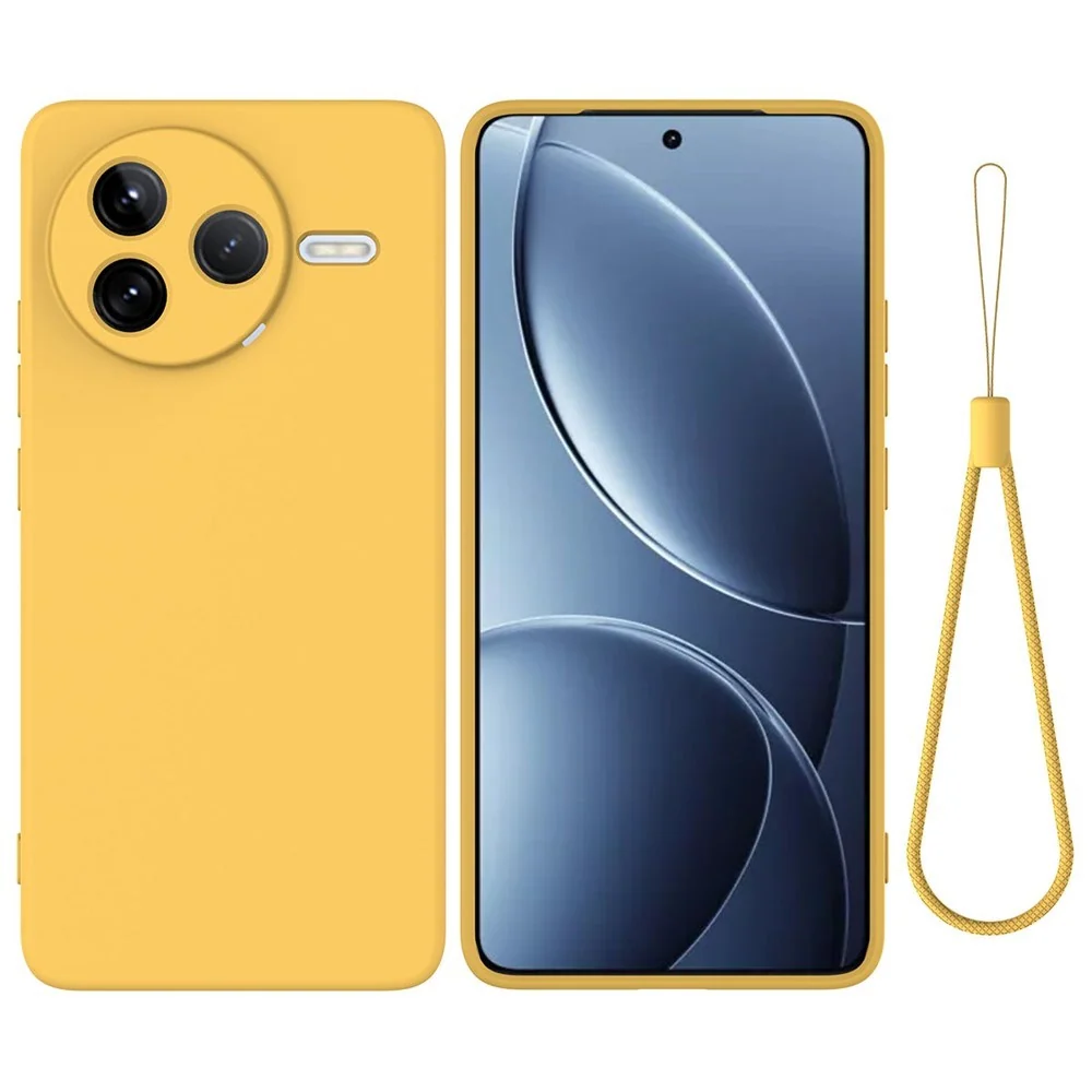Xiaomi Poco F7 Pro EIDERWOOD Silikon Deksel m. Rem – Gul v:2061961