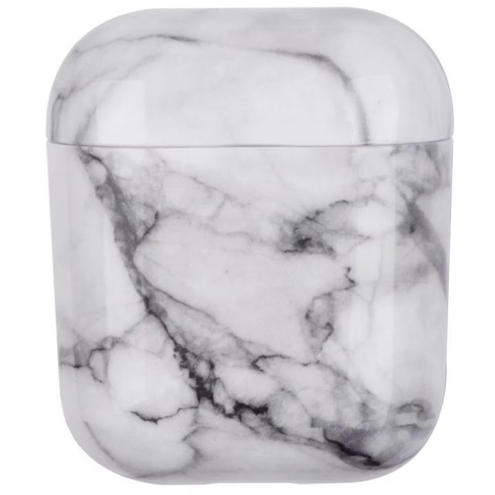 Beskyttelsesetui i marmormønster til Apple Airpods, Lysegrå v:3026879 Beskyttelsesetui i marmormønster til Apple Airpods, Lysegrå v:3026879