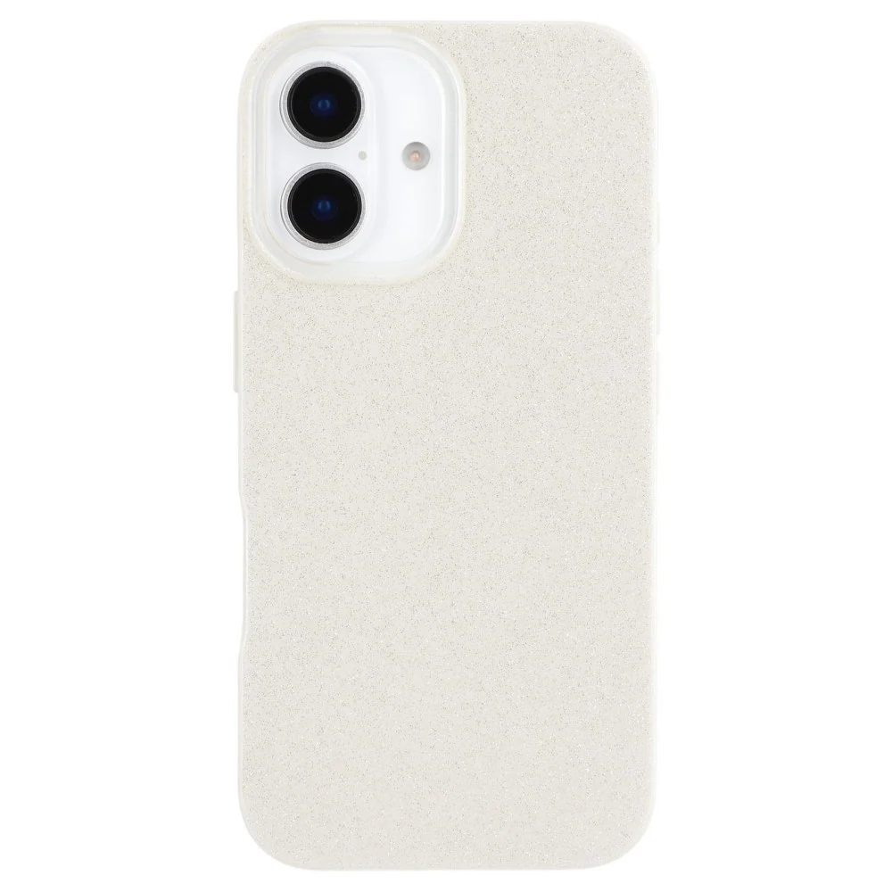 EIDERWOOD IPhone 16 Fleksibelt Plast Deksel med Glitter - Hvit v:1211243