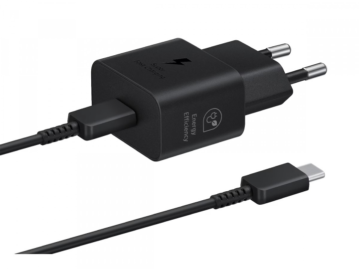 Samsung EP-T2510N GaN vegglader USB-C 25W + kabel, svart v:2514343