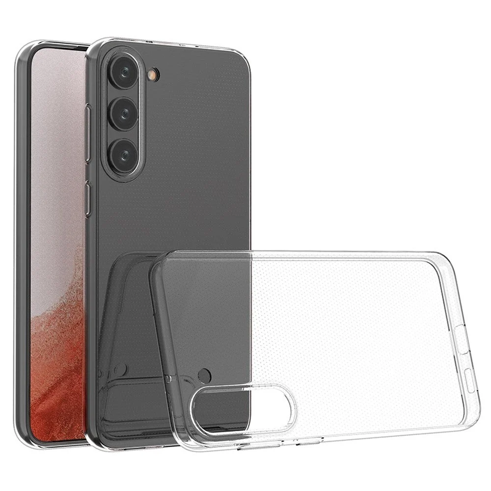 Samsung Galaxy S23+ (Plus) Fleksibelt TPU-Plast Bakdeksel – Gjennomsik v:508060 Samsung Galaxy S23+ (Plus) Fleksibelt TPU-Plast Bakdeksel – Gjennomsik v:508060