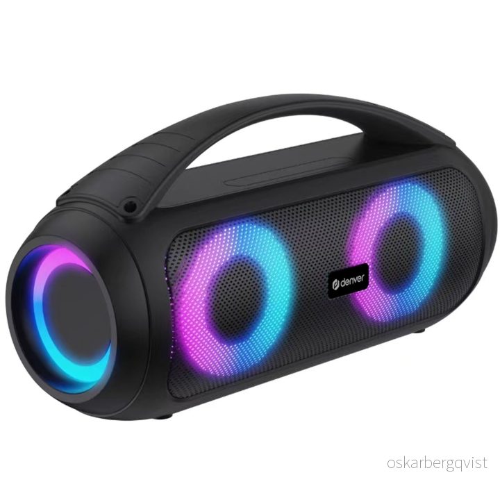 Denver Högtalare Bluetooth 2x20W RMS Ljuseffekter Laddbart batteri BTG-618 Svart v:1676598 Denver Högtalare Bluetooth 2x20W RMS Ljuseffekter Laddbart batteri BTG-618 Svart v:1676598