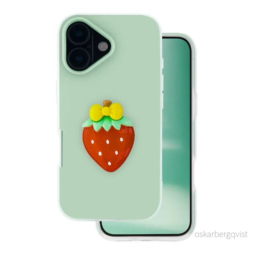 iPhone 16 TFO 3D Frukt Deksel – Jordbær v:2796141 iPhone 16 TFO 3D Frukt Deksel – Jordbær v:2796141