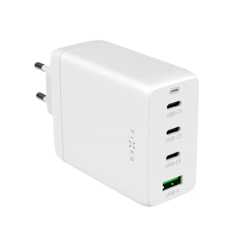 Fixed GaN 100W Vegglader m. 3x USB-C / 1x USB-A – Hvit v:5382086 Fixed GaN 100W Vegglader m. 3x USB-C / 1x USB-A – Hvit v:5382086