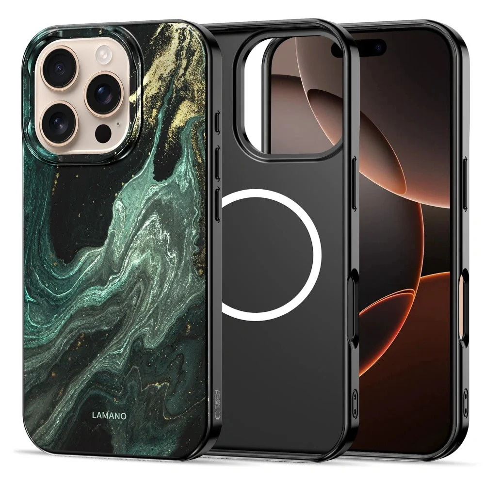 iPhone 16 Pro Max Tech-Protect Lamano Deksel - MagSafe Kompatibel - Ve v:8053950