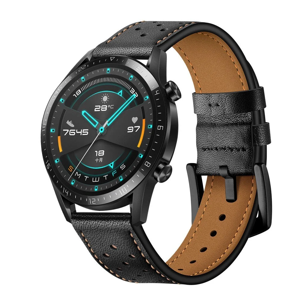 Universal Smartwatch Skinnrem (22mm) - Svart / Brun v:8792229