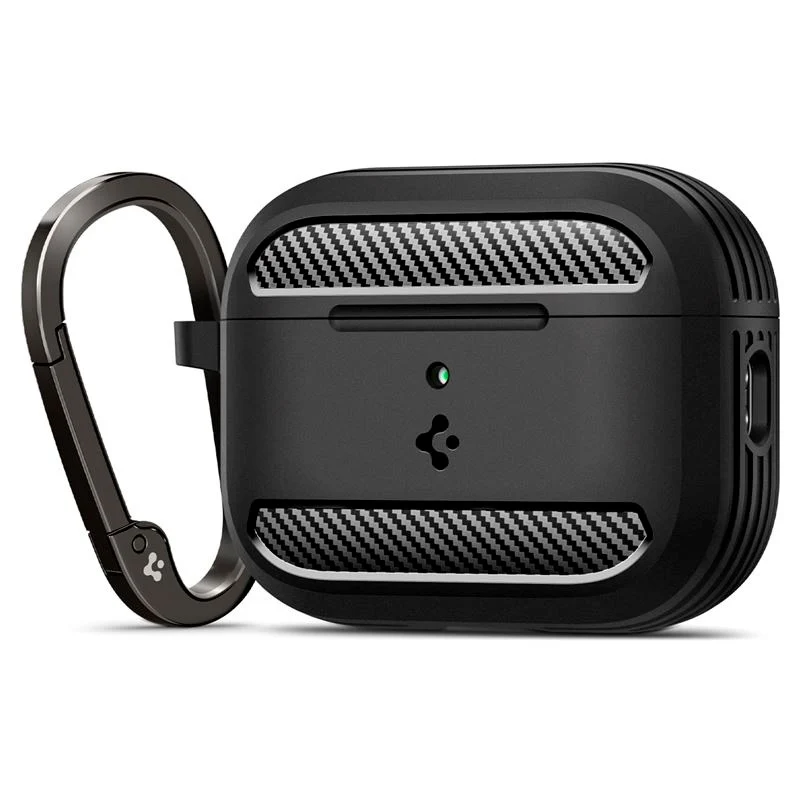 Apple AirPods Pro (3. gen.) Spigen Rugged Armor Deksel – Matte Black v:8863265 Apple AirPods Pro (3. gen.) Spigen Rugged Armor Deksel – Matte Black v:8863265