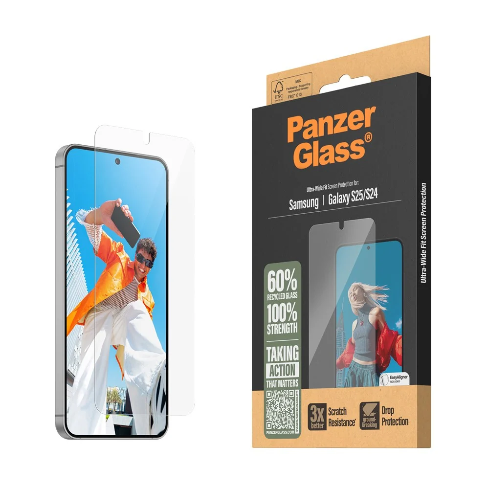 Samsung Galaxy S25 PanzerGlass Ultra-Wide Fit Skjermbeskytterglass - G v:1049575