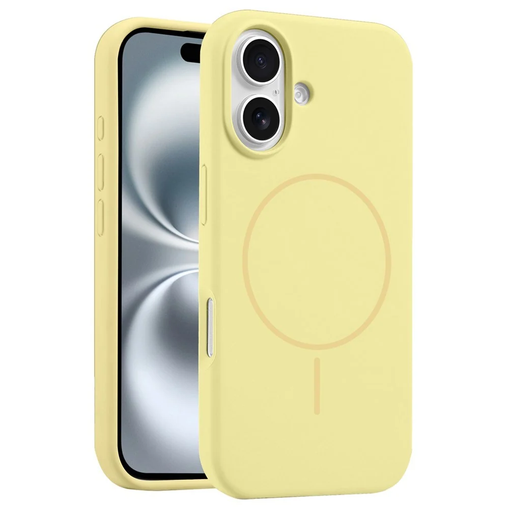 EIDERWOOD iPhone 16 Silikon Deksel – MagSafe Kompatibel – Beige v:9006086