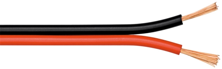 Goobay Høyttalerkabel rød;svart CU 50 m spole, tverrsnitt 2 x 0,5 mm² v:7816854