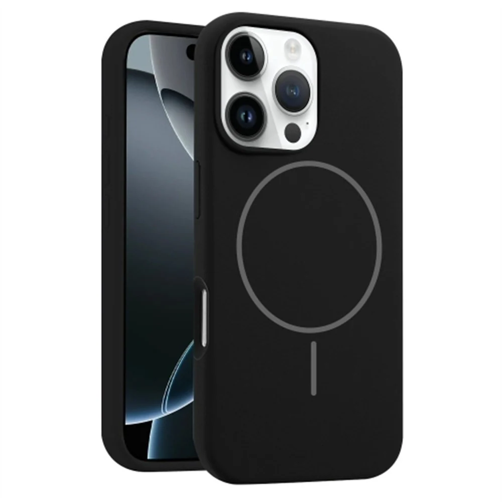 EIDERWOOD iPhone 16 Pro Silikon Deksel – MagSafe Kompatibel – Svart v:1793921