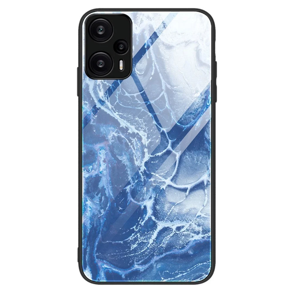 Xiaomi Poco F5 Deksel m. Glassbakside - Blå Marmor v:3180152