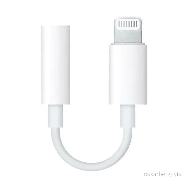 Original Apple Lightning til 3.5 mm Jack-Mellemstik til Hodetelefoner v:1386484