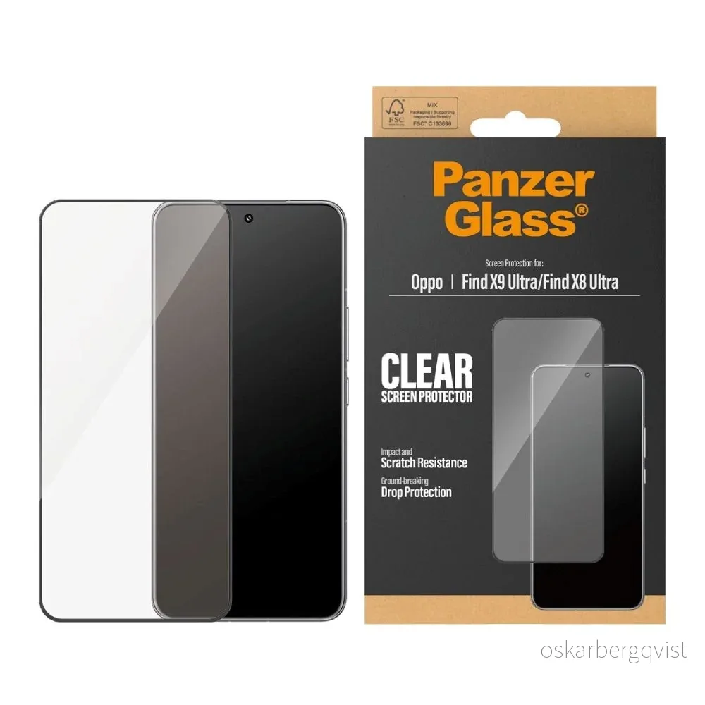 OPPO Find X9 Ultra PanzerGlass Skjermbeskyttelsesglass – Ultra Wide Fi v:7781478 OPPO Find X9 Ultra PanzerGlass Skjermbeskyttelsesglass – Ultra Wide Fi v:7781478