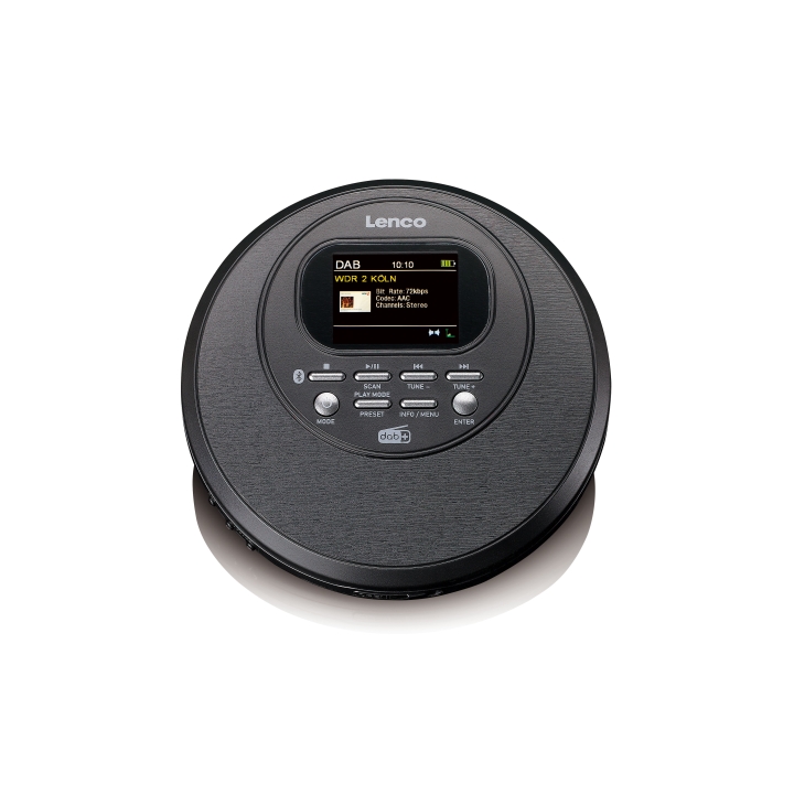 Lenco Discman med DAB Bluetooth® og TFT i farger Svart v:2413136 Lenco Discman med DAB Bluetooth® og TFT i farger Svart v:2413136