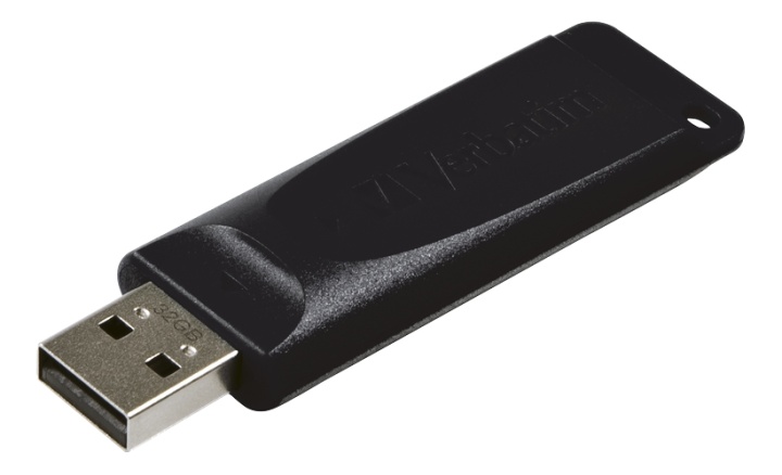 Verbatim USB DRIVE 2.0 STORE N GO SLIDER 32 GB SVART v:3501957