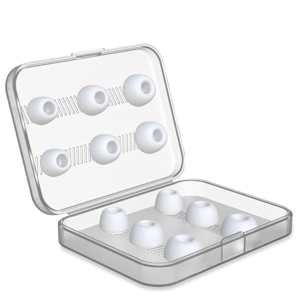 NEW BEE AirPods Pro Ørepropper S / M / L – 6 Par – Hvit v:172534 NEW BEE AirPods Pro Ørepropper S / M / L – 6 Par – Hvit v:172534