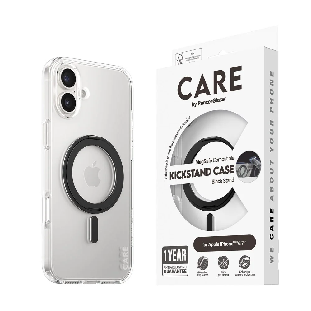 CARE by PanzerGlass iPhone 16 Plus Feature Kickstand Deksel – MagSafe v:563259