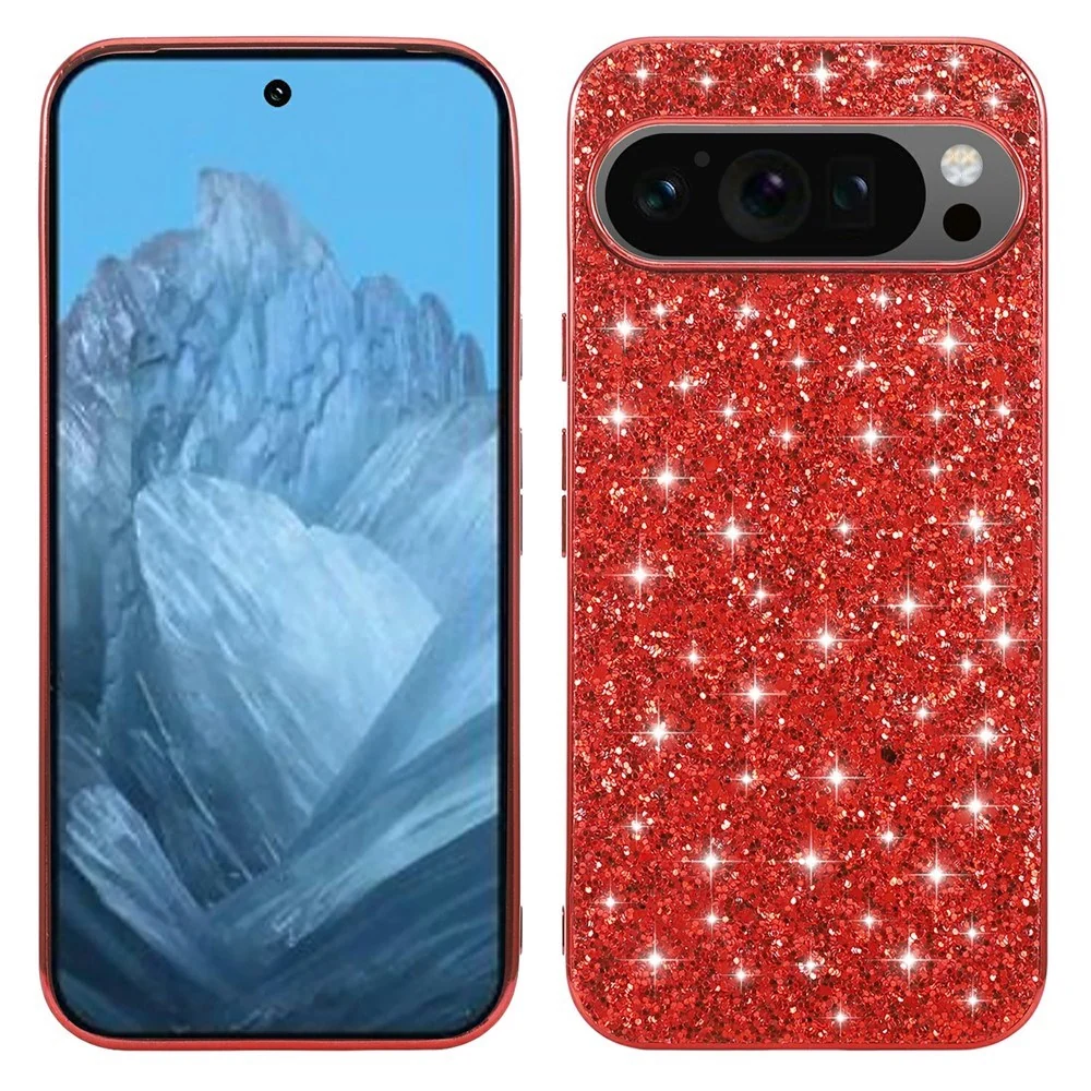 EIDERWOOD Google Pixel 10 Pro XL Glitter Deksel – Rød v:817811 EIDERWOOD Google Pixel 10 Pro XL Glitter Deksel – Rød v:817811