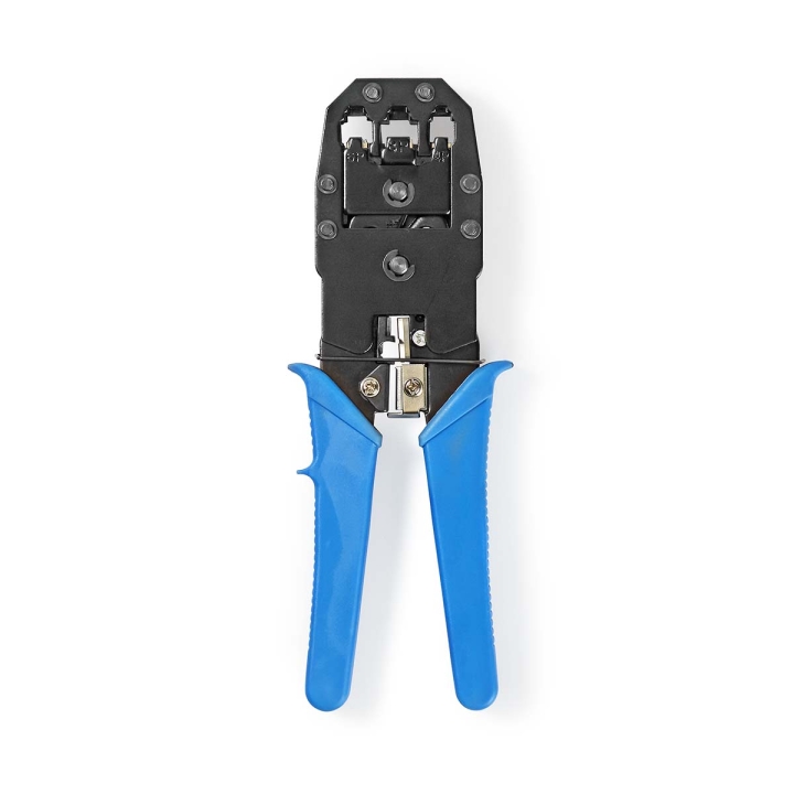 Nedis Crimp pliers | CAT5 / CAT5e / CAT6 / CAT6a / RJ10 / RJ11 | Cutting / Plier / Stripping | ABS / Stål | Blå v:8076550 Nedis Crimp pliers | CAT5 / CAT5e / CAT6 / CAT6a / RJ10 / RJ11 | Cutting / Plier / Stripping | ABS / Stål | Blå v:8076550