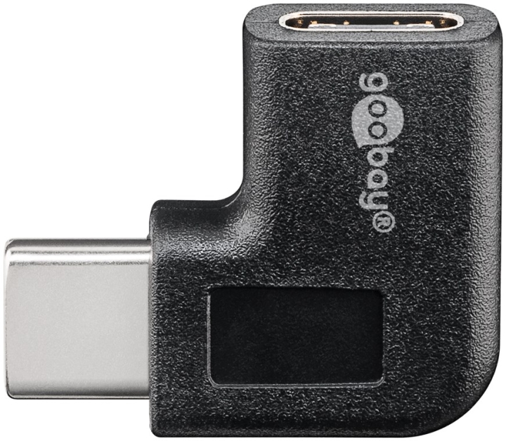 Goobay Adapter USB-C™ til USB-C™ 90°, svart USB-C™-kontakt > USB-C™-plugg v:3446988