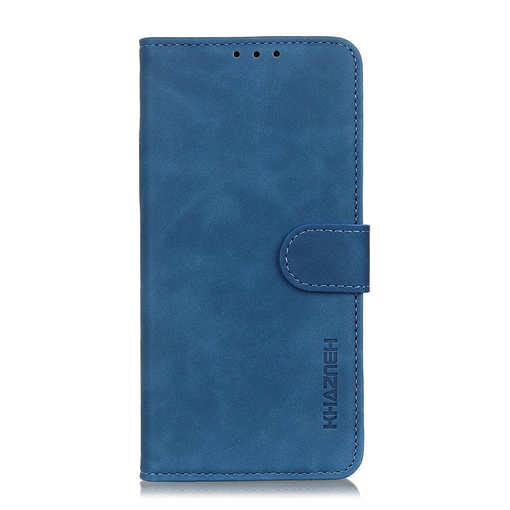 Huawei P Smart (2021) KHAZNEH Retro PU Skinndeksel m. Lommebok – Blå v:3615521