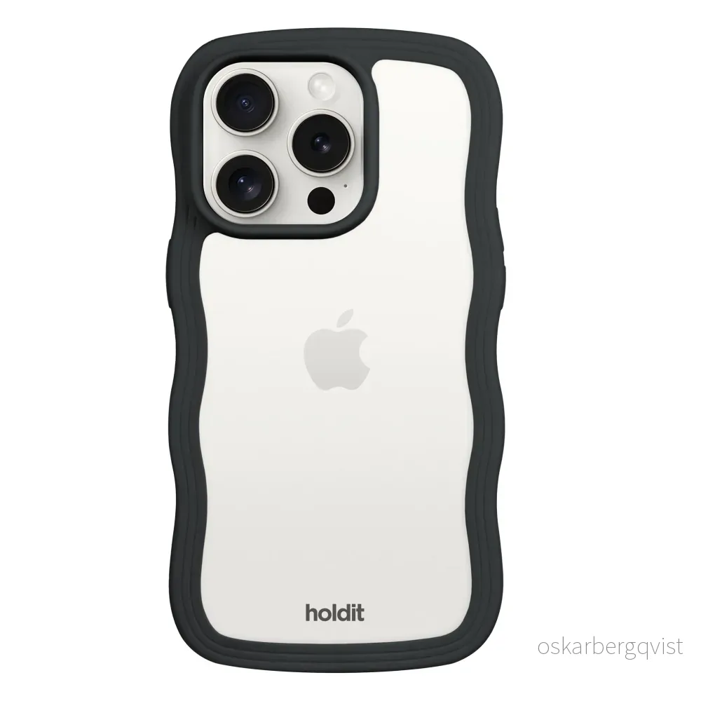 Holdit iPhone 14 Pro Wavy Deksel – Black / Transparent v:5823046 Holdit iPhone 14 Pro Wavy Deksel – Black / Transparent v:5823046