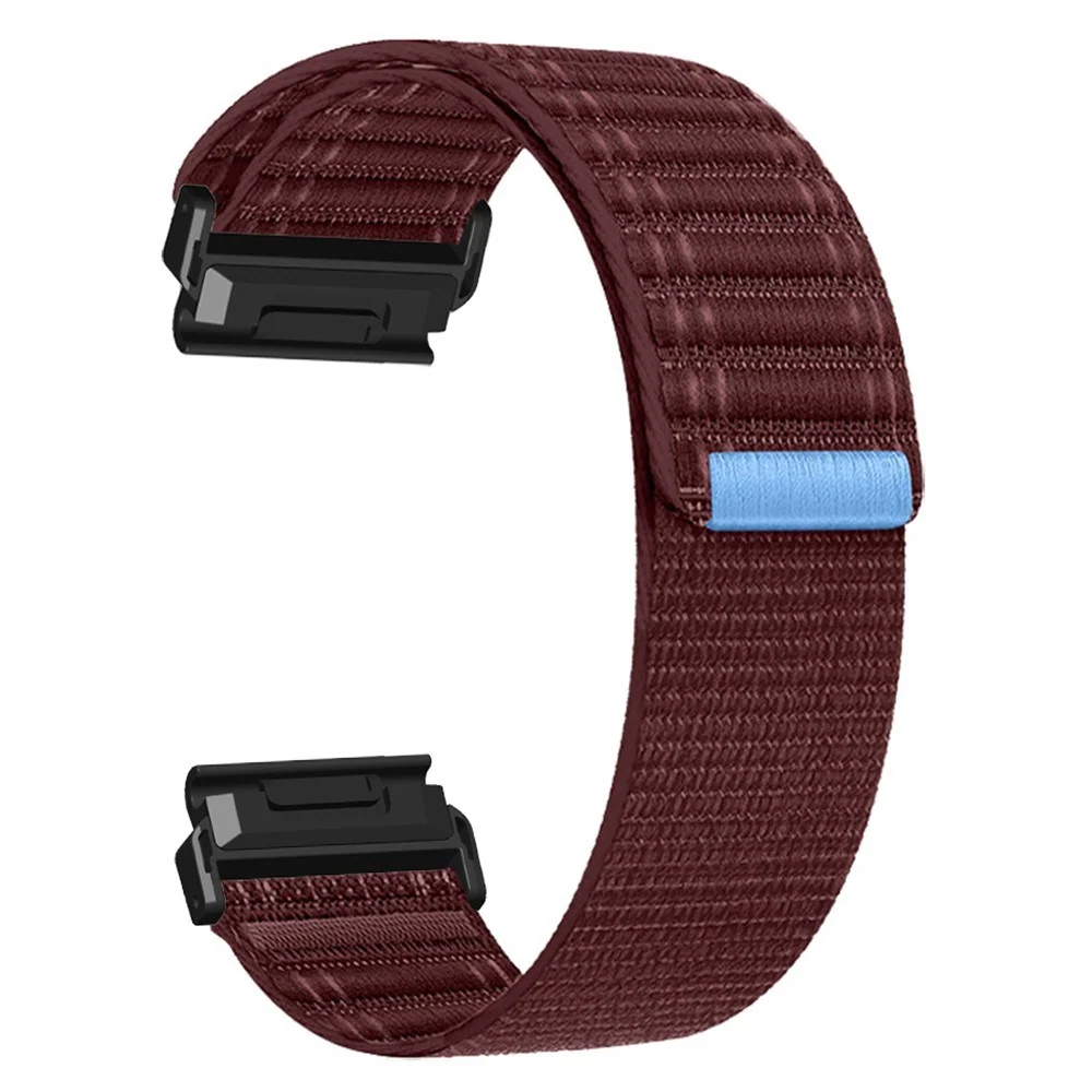Universal Garmin 22mm QuickFit EIDERWOOD Nylon Loop Klokkereim - Rød v:2864922