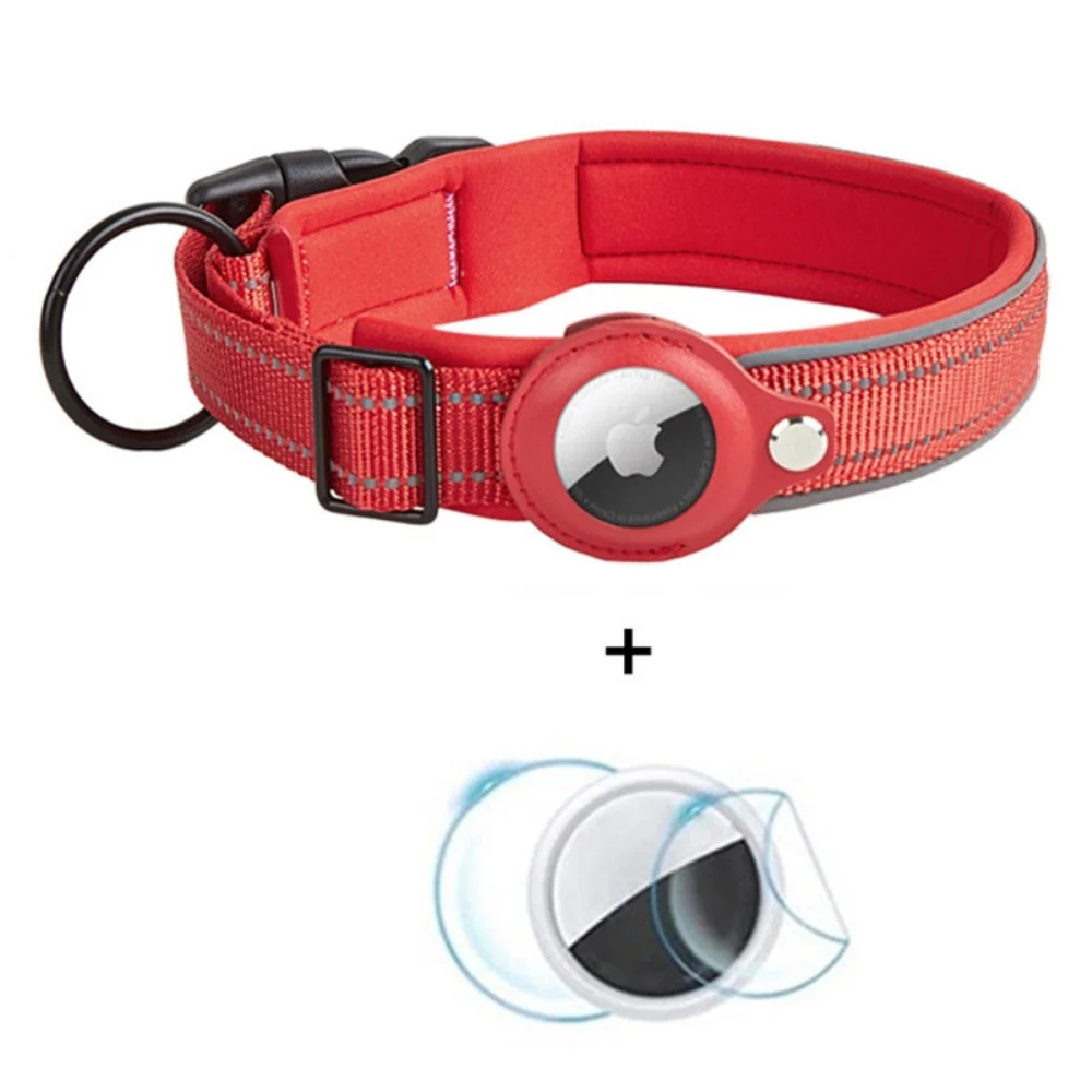 Hundehalsbånd med Holder for AirTag 1. & 2. Gen. - Størrelse M (38-45 v:3624019