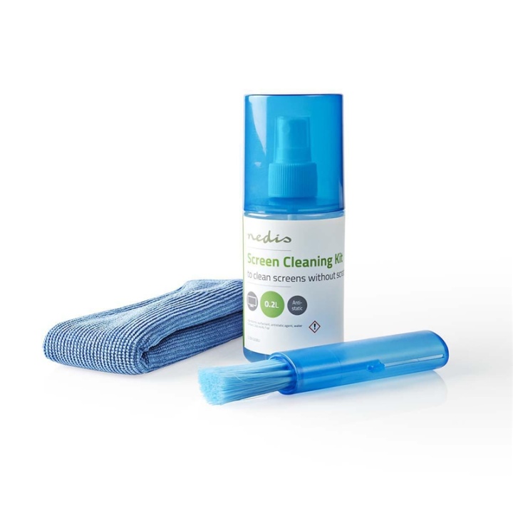 Nedis Screen Cleaner | Sprøyte | 200 ml | Bærbar Datamaskin / Smarttelefon / Tablett / TV Skjerm | Visker inkludert v:1724427 Nedis Screen Cleaner | Sprøyte | 200 ml | Bærbar Datamaskin / Smarttelefon / Tablett / TV Skjerm | Visker inkludert v:1724427