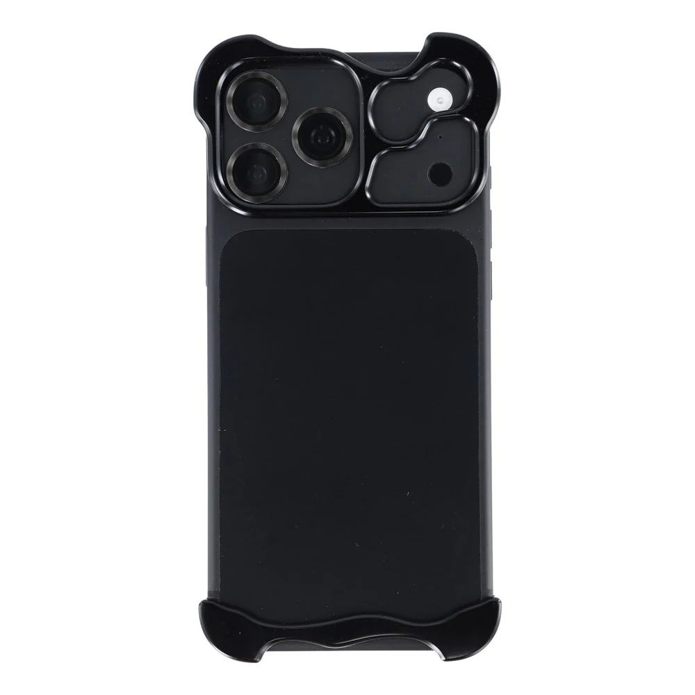 iPhone 18 Pro Todelt Metall Bumper Deksel - Svart v:4303645