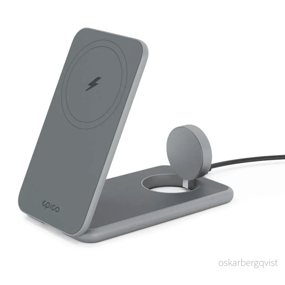 Epico Mag+ Lader Stativ – 3-i-1 Trådløs Lader – MagSafe Kompatibel – S v:8099598 Epico Mag+ Lader Stativ – 3-i-1 Trådløs Lader – MagSafe Kompatibel – S v:8099598