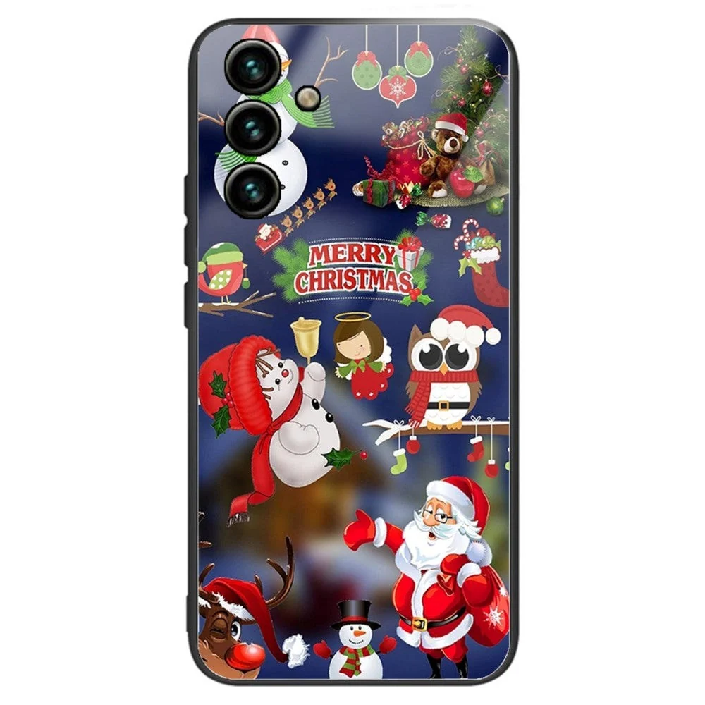 Samsung Galaxy A14 (5G) Jule Deksel m. Glassbakside – Julefigurer v:4628315