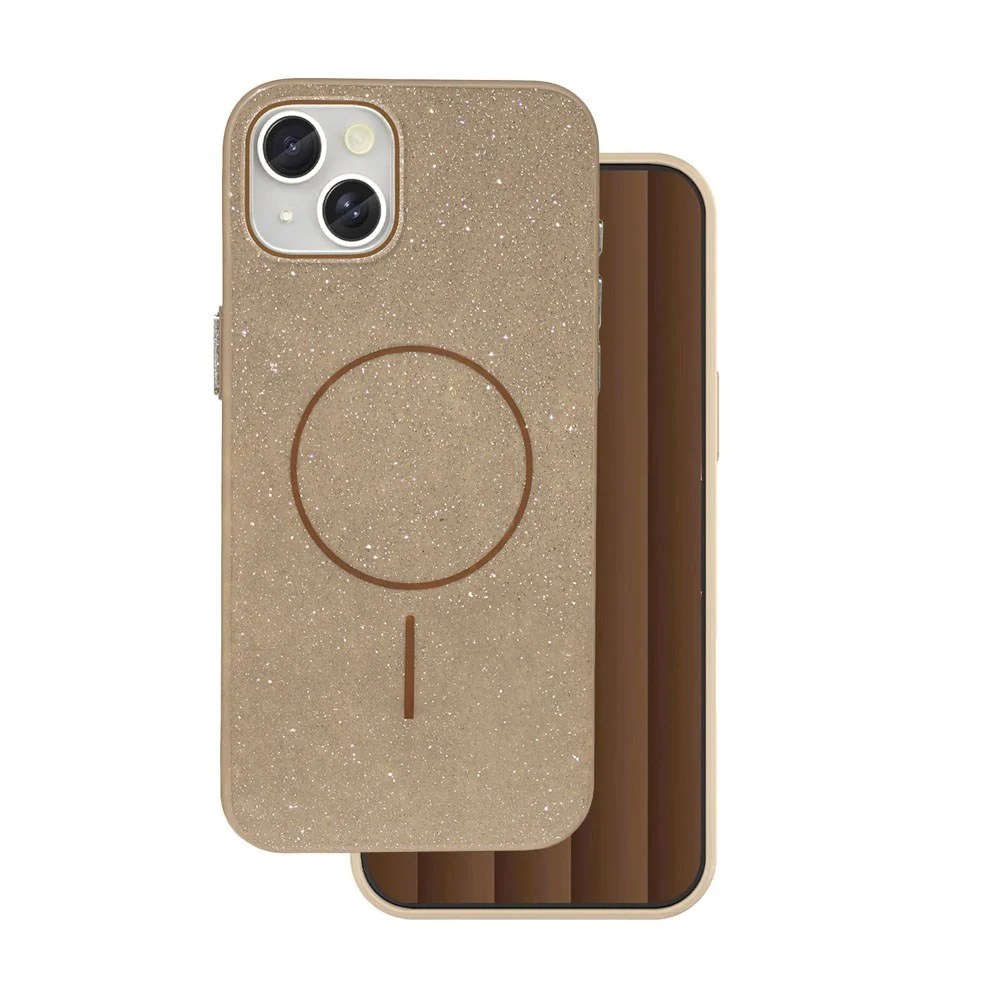iPhone 15 Glitter Thin Deksel – MagSafe Kompatibel – Brun v:4696034 iPhone 15 Glitter Thin Deksel – MagSafe Kompatibel – Brun v:4696034