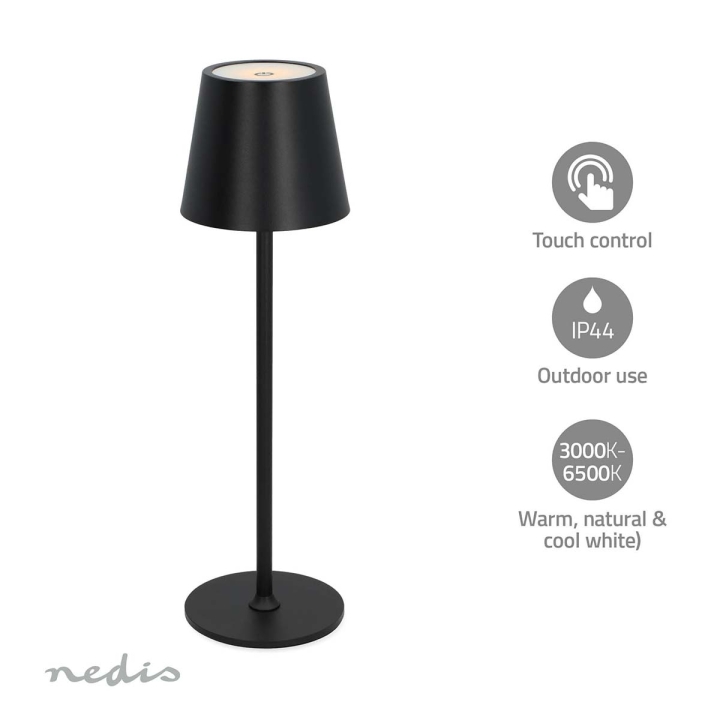 Nedis LED bordlampe | LED | 1.8 W | 150 lm | 3000 - 6000 | Sort v:6295299
