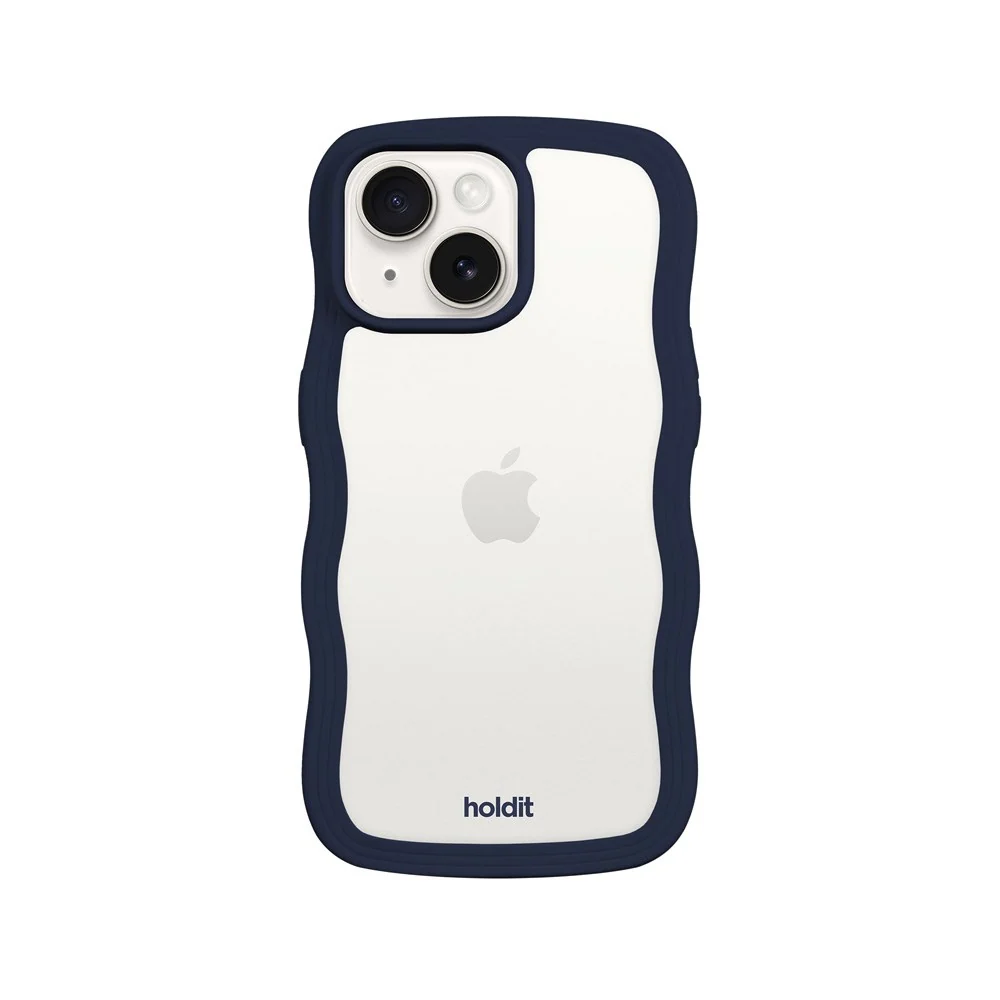 Holdit iPhone 17e / 16e / 15 / 14 / 13 Wavy Deksel - Midnight Blue / T v:8841414