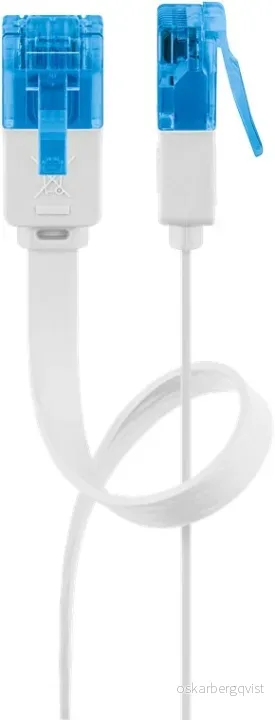 Goobay CAT 6A flat patchkabel, U/UTP, hvit kobberleder (CU), 7 m v:3954860 Goobay CAT 6A flat patchkabel, U/UTP, hvit kobberleder (CU), 7 m v:3954860