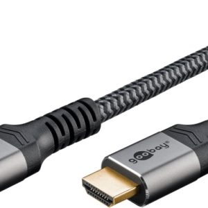 Goobay Ultra High Speed HDMI™-kabel, 0,5 m, Sharkskin Grey HDMI™-kontakt (type A) > HDMI™-kontakt (type A) v:6564543
