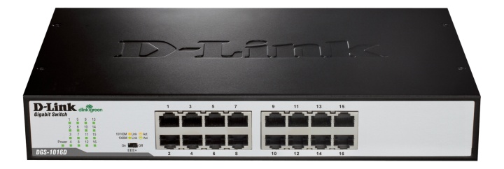 D-Link svitsj, 16×10/100/1000 Mbps, RJ45 (DGS-1016D) v:9299056 D-Link svitsj, 16×10/100/1000 Mbps, RJ45 (DGS-1016D) v:9299056