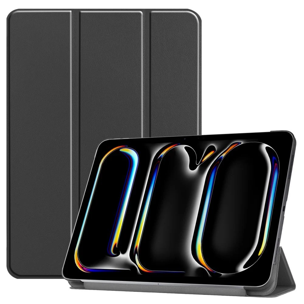 EIDERWOOD iPad Pro 11" (2025 / 2024) Tri-Fold Skinn Flip Deksel – Svar v:1742230 EIDERWOOD iPad Pro 11" (2025 / 2024) Tri-Fold Skinn Flip Deksel – Svar v:1742230