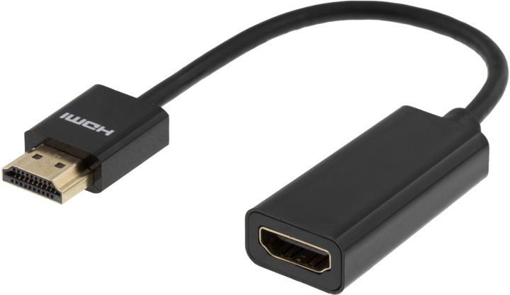 DELTACO tunn HDMI-kabel, 19-pin ha-19-pin ho, 10cm, svart v:1267232