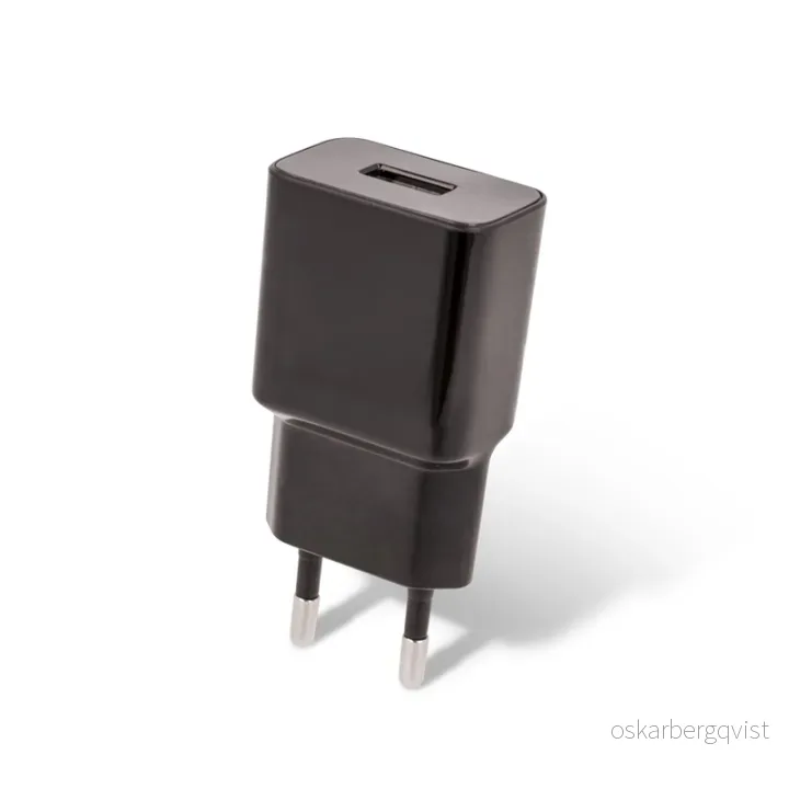 Setty USB-vegglader 2,4A svart v:4800483