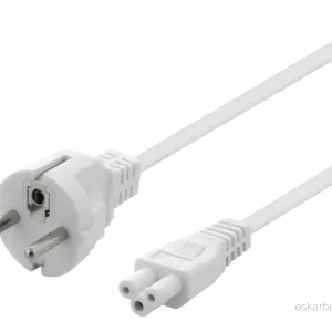 Deltaco jordet enhetskabel, rett CEE 7/7 > IEC 60320 C5, 1m v:2742659 Deltaco jordet enhetskabel, rett CEE 7/7 > IEC 60320 C5, 1m v:2742659