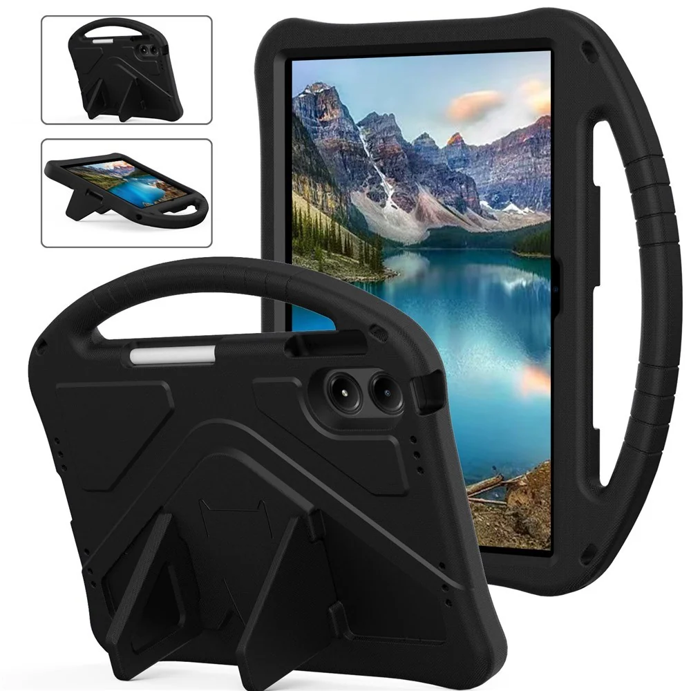 Xiaomi Redmi Pad 2 Pro EIDERWOOD Barnedeksel med Kickstand - Svart v:2794321