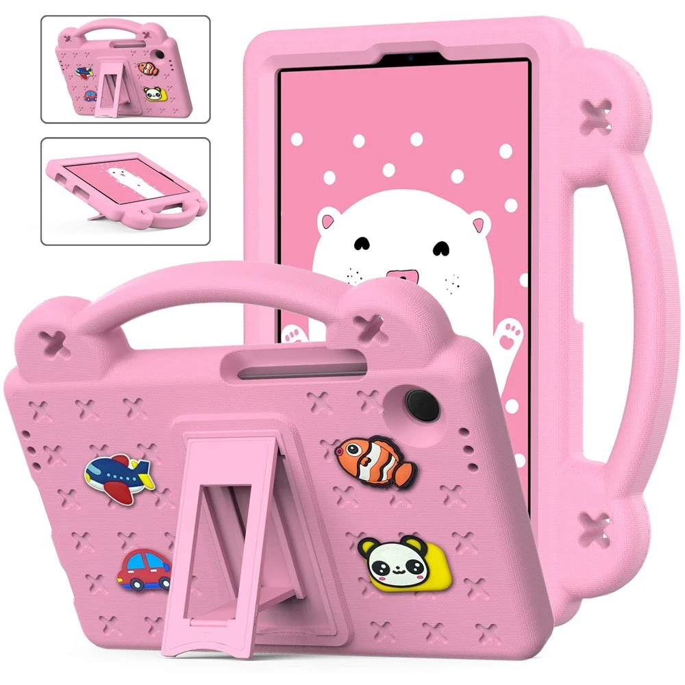 EIDERWOOD Samsung Galaxy Tab A11 / A9 Barnedeksel m. Kickstand – Rosa v:464436 EIDERWOOD Samsung Galaxy Tab A11 / A9 Barnedeksel m. Kickstand – Rosa v:464436