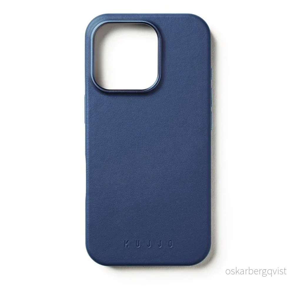 Mujjo iPhone 16 Pro Leather Deksel – MagSafe Kompatibel – Blå v:7741344 Mujjo iPhone 16 Pro Leather Deksel – MagSafe Kompatibel – Blå v:7741344