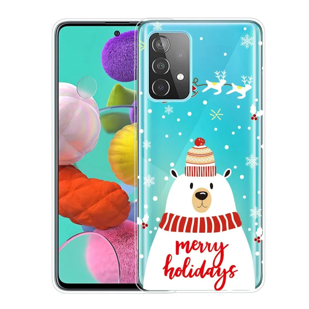 Samsung Galaxy A33 (5G) TPU Plast Jul Deksel - Merry Christmas - Isbjø v:9964500